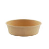 50 Stück Bio Kraft- Bowl, Salatschale 1100ml, Ø185mm, braun, Kraftpapier, mit Deckel