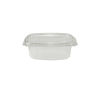 600 Stück rPET Klappboxen oval, 250ml, 137x111x36mm, transparent