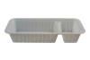 1000 Stück Imbiss- Snackschale, Plastikschale PP, A22, 450ml, 2-geteilt, 200x94x36mm, weiß (inkl. EWKF Gebühr)