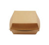 300 Stück Bio Warmhalte- Hamburger Box klein, 115x105x80mm, braun, green Nature