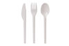 First Choice 100 Stück Premium Mehrweg-Besteck Plastikgabel 16cm, extra stabil, weiß