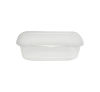 100 Stück Feinkostbecher, Verpackungsbecher, klar, eckig, 125ml