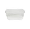100 Stück Feinkostbecher, Verpackungsbecher, klar, eckig, 150ml