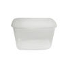 100 Stück Feinkostbecher, Verpackungsbecher, klar, eckig, 500ml