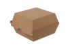 100 Stück Warmhalte- Hamburger Box Wellpappe 115x115x90mm, braun