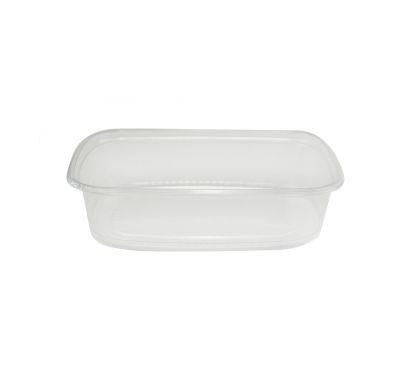 100 Stück Feinkostbecher, Verpackungsbecher, klar, eckig, 125ml