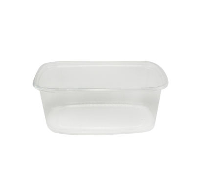 100 Stück Feinkostbecher, Verpackungsbecher, klar, eckig, 150ml