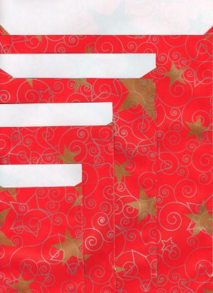 Papier Flachbeutel 117530F, Kraftpapier, Holy Night rot, 70g/m²