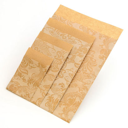 1000 Stück Papier Flachbeutel 85508F, Kraftpapier, Venezia weiß auf natur, 60g/m², 95x140mm 1000 Stück Papier Flachbeutel 85508F, Kraftpapier, Venezia weiß auf natur, 60g/m², 95x140mm