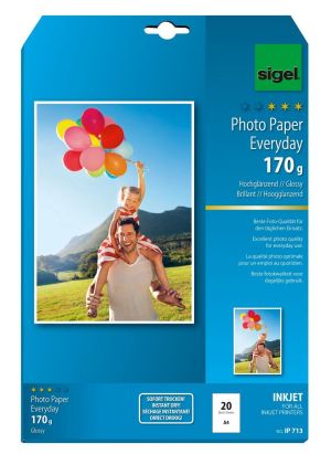 20 Blatt Sigel IP713 InkJet-Everyday-Foto-Papier, DIN A4, hochglänzend, 170 g/qm 20 Blatt Sigel IP713 InkJet-Everyday-Foto-Papier, DIN A4, hochglänzend, 170 g/qm