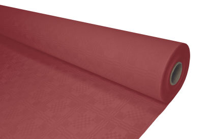 TOP 1 Stück Papier- Tischdecke für Biertische 100cm x 50m Damast, bordeaux TOP 1 Stück Papier- Tischdecke für Biertische 100cm x 50m Damast, bordeaux