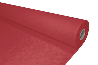 TOP 4 Stück Papier- Tischdecke für Biertische 100cm x 50m Damast, rot TOP 4 Stück Papier- Tischdecke für Biertische 100cm x 50m Damast, rot