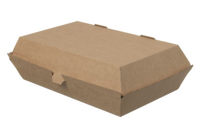 100 Stück Warmhalte- Lunchbox Wellpappe L, 215x120x75mm, braun 100 Stück Warmhalte- Lunchbox Wellpappe L, 215x120x75mm, braun