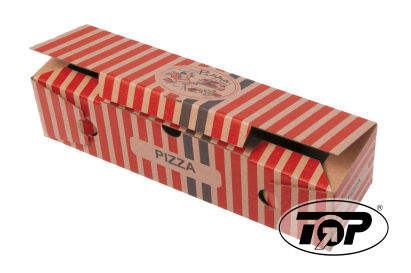 TOP 200 Stück Pizzabox Pizzakarton Rollo 7x8x28cm, NYC Kraft, braun
