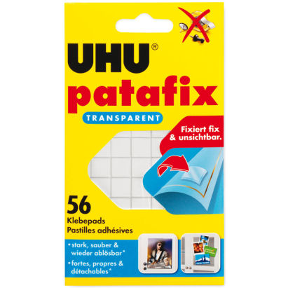 1 Stück UHU Klebepads patafix, wieder ablösbar, transparent (48815) 1 Stück UHU Klebepads patafix, wieder ablösbar, transparent (48815)
