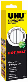 10 Stück UHU Heißklebepatrone Hot Melt, 200 g, transparent 10 Stück UHU Heißklebepatrone Hot Melt, 200 g, transparent